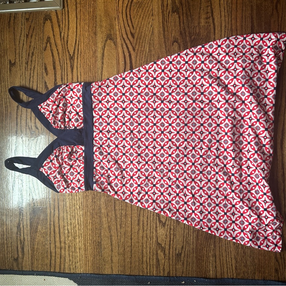 Patagonia Red and White Geometric Print Dress